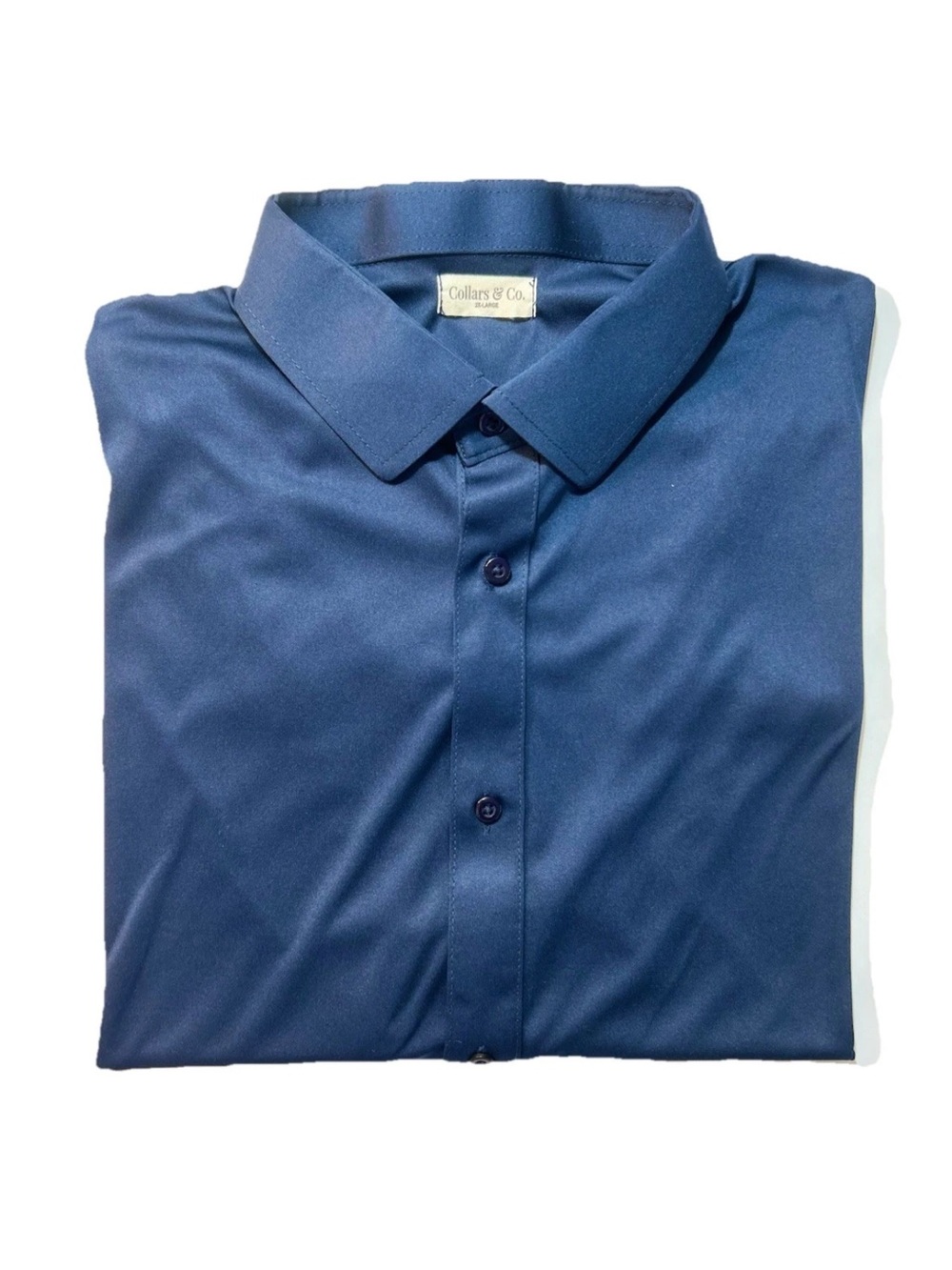 Collars  $ Co Men’s Navy Button-Up Shirt 2XL - XXL Long Sleeve